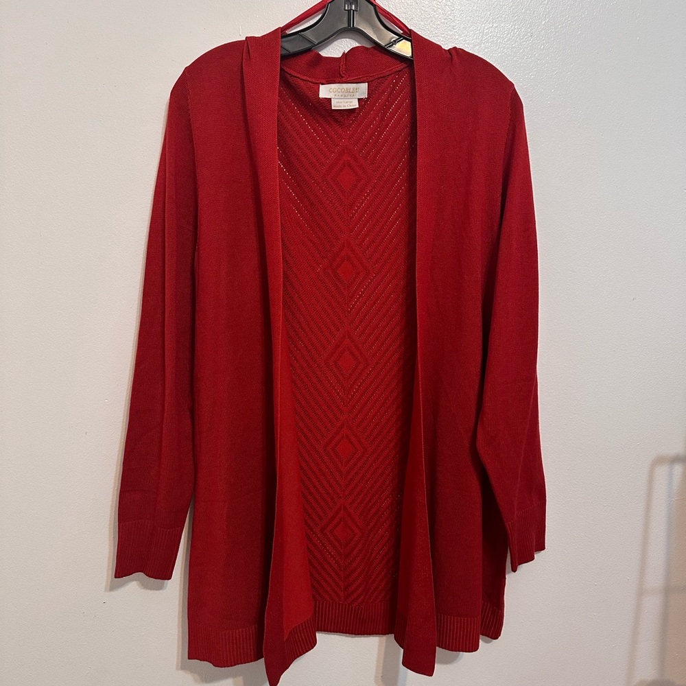 Chic Red Women's Cardigan
